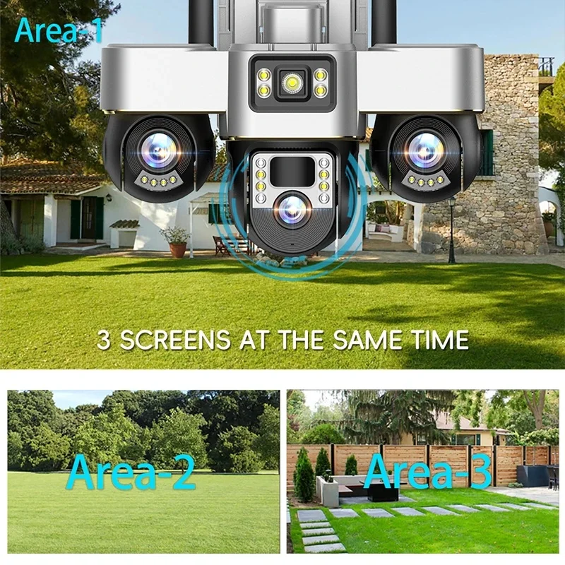 4G Solar PTZ Camera Wireless IP Security Camera with Pan-Tilt, Night Vision, Mic & Cloud Storage