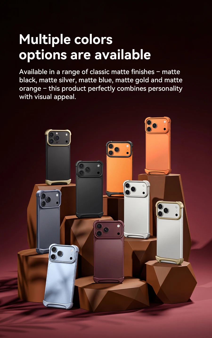 Genuine Aluminum SEBS Rubber Metal Bumper Double-layer ARC Case for IPhone 18 17 Pro Max Air Unique Design High-strength Cover