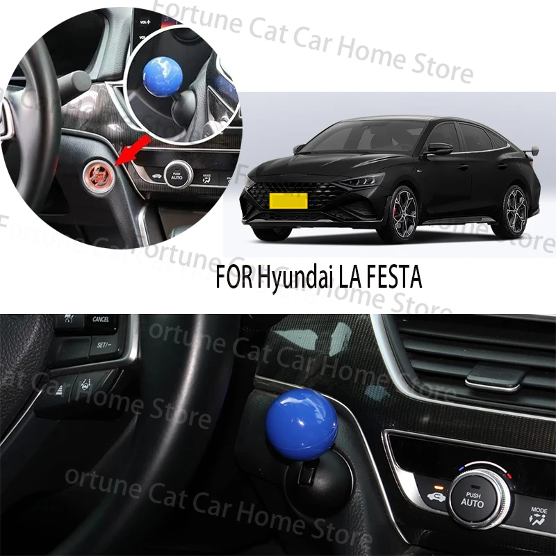 

FOR HYUNDAI LAFESTA car BUTTON START Modification of pull rod decorative ball All metal ball tie rod Circular decorative