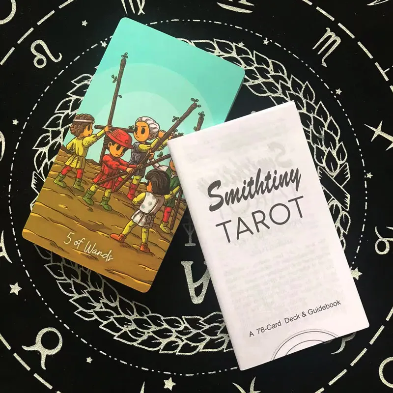 Hot selling 12 * 7CM Tarot Smith tiny Tarot Leisure entertainment games Card, family gatherings Tarot Card Brochure Guide