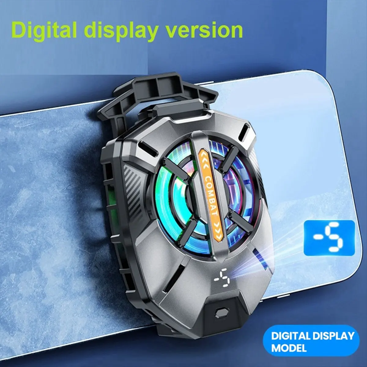 【elevate-life】fs09-radiador-de-celular-semicondutor-com-clip-traseiro-cooler-silencioso-dissipacao-de-calor-display-digital-resfriamento-rapido