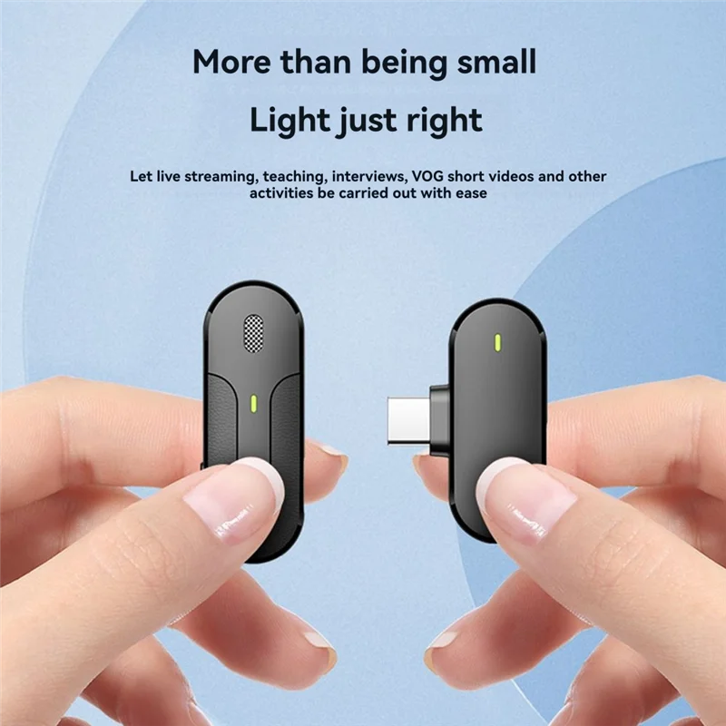 

Sleek Wireless Lavalier Microphone For Type-C Devices, Ideal For Audio Video Recordingn01r