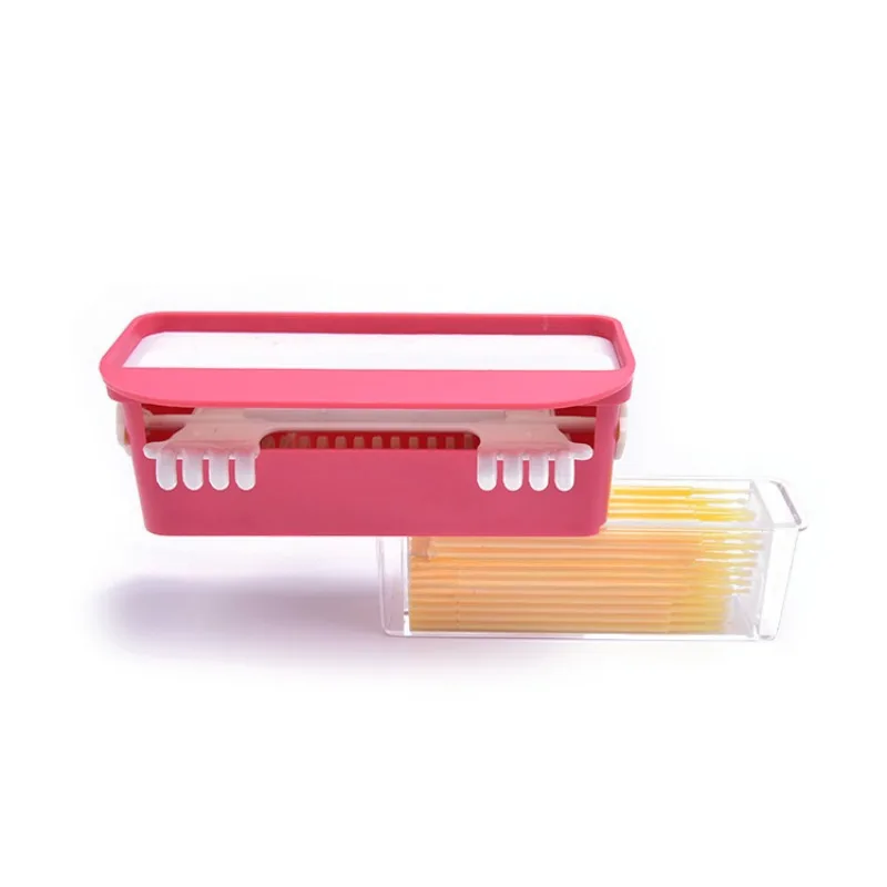 Dental Applicator Dispenser Container Holder 100Pcs Disposable Brush Stick Cotton Tip Dentistry Storage Box Case Dentist Tools
