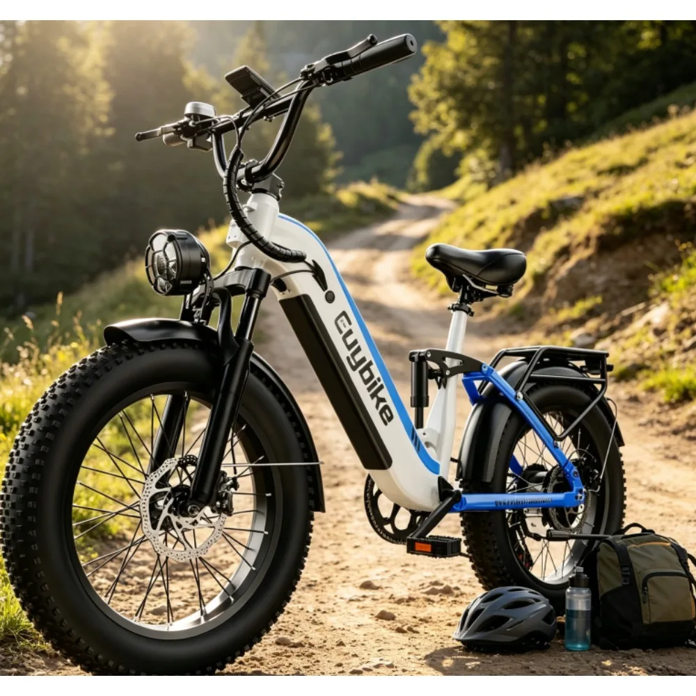 1500W E-Bike for Adults, 48V 20/25/60Ah Battery, 80Mile Range, 20x4 Fat Tire Electric Bicycle for Commute Beach Snow UL image 6