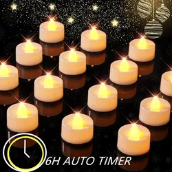 Flameless Candles Timer Electric Candles Flickering LED Tea Lights with or without Remote for Halloween Christmas Wedding Decor