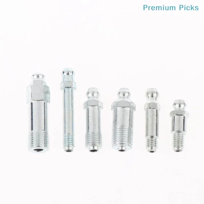 portable5Pcs Grease Nipple Lengthened Zerk Connector Metric Head M6 M8 M10 for Automatic Lubricator Adapter Versatile Use
