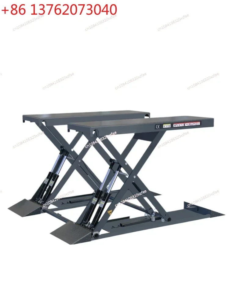 

1.4 Meters Ultra-thin Installation-free Waterproof Small Scissor Lift Car Hydraulic Scissor Lift Auto Repair