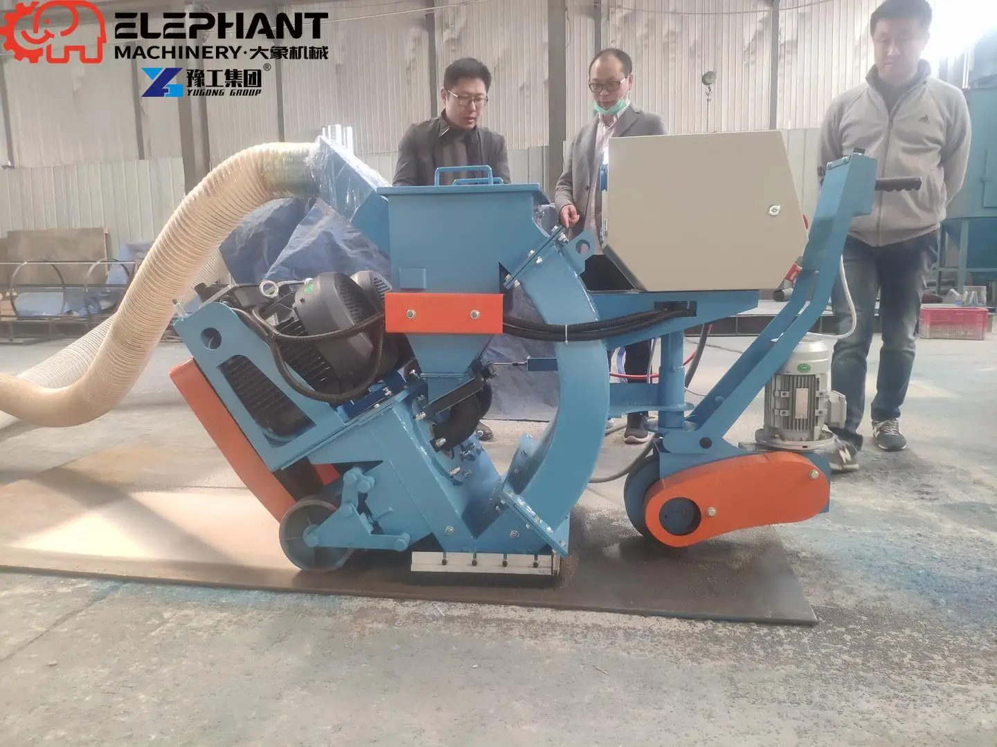 Large Road Shot Blasting Machine Stable Blasting Force Uniform Effect for Road Anti-slip Treatment