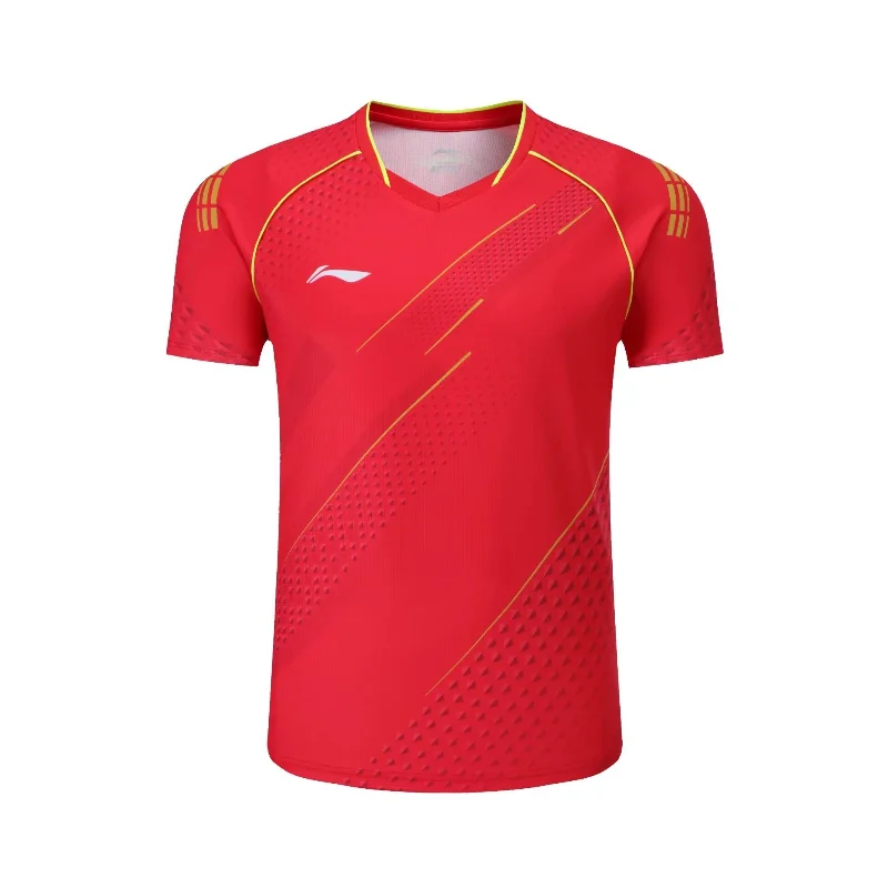 2025 New Table Tennis Sportswear Badminton Short-sleeved Tops Competition Suits T-shirts Breathable Sweat-absorbent Deodorant
