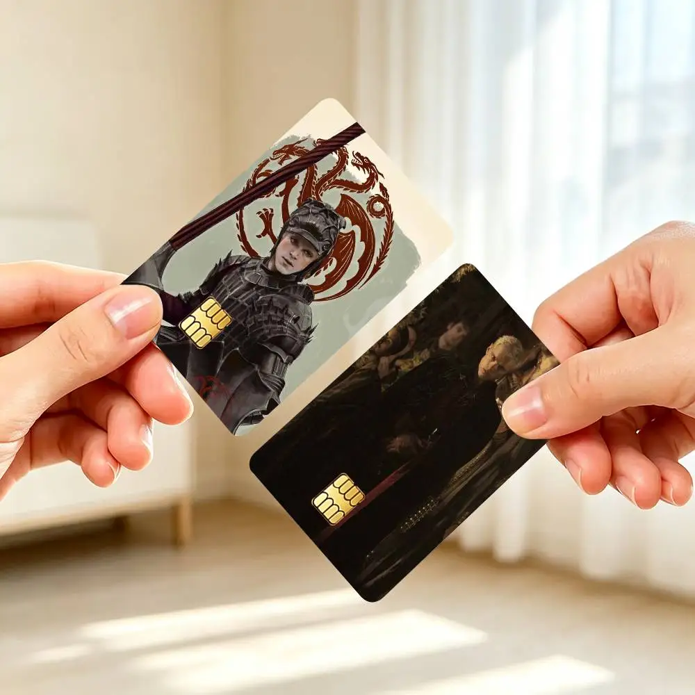 A-Aerion Targaryen Brightflame Credit Card HD Stickers Game Card Decal Small Chip Waterproof Sticker Gift