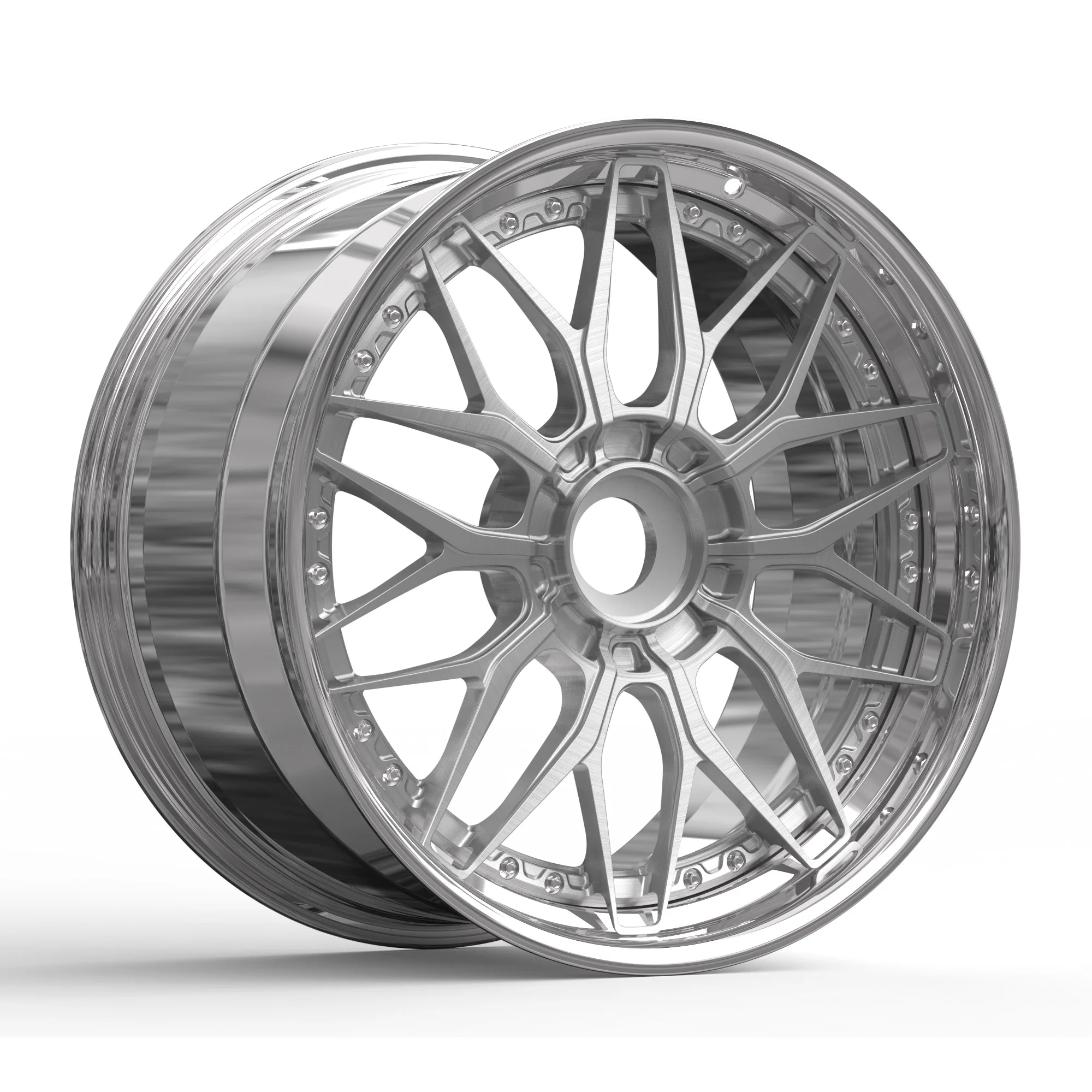 

20 Inch Forged Passenger Car Wheels Brushed Wire Center Plate 2-piece Set New for Porsches for 911 997 998 Turbo Wheels 4 Pieces