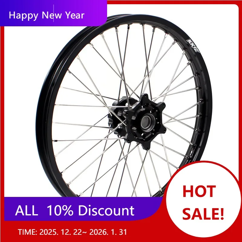 

【2025】 Комплект колес MX ENDURO Dirt Bike, совместимый с ступицей KTM 125 450 EXC SXF SX 530cc 2003-2024 с черным ободом, обработанной на станке с ЧПУ