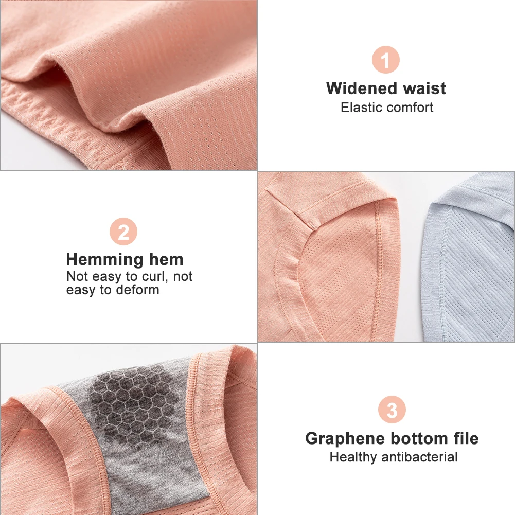 5pcs Multipack Women's Briefs Comfortable Cotton Underpants High Waist Underwear M-XXL Panties for Ladies Breathable Pants