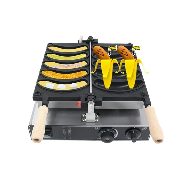 Twisted head banana burning machine commercial gas electric heating banana eggs, banana burning mold
