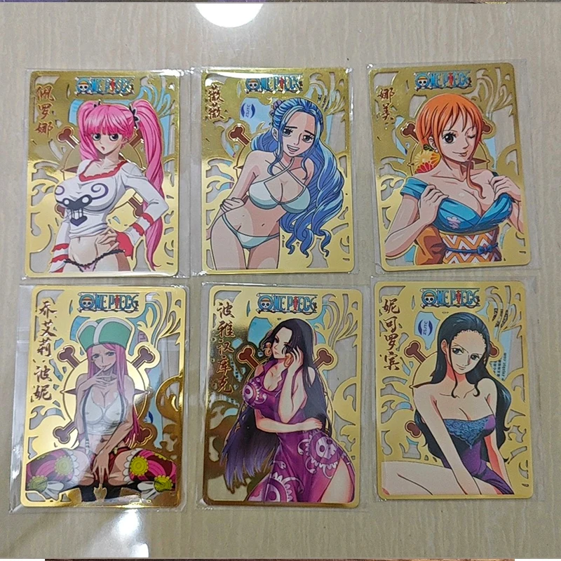 Anime ONE PIECE metal collection card Boa Hancock Nami Shirahoshi Yamato Perona Entertainment toys Two-dimensional peripheral