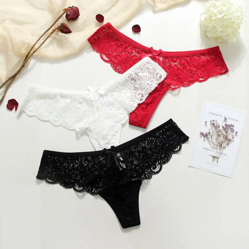 Damen-Slips, sexy Spitzen-Unterwäsche, weiche, bequeme, nahtlose Baumwoll-Slips mit niedrigem Bund für Frauen, Damen-Stringtanga, Hot S