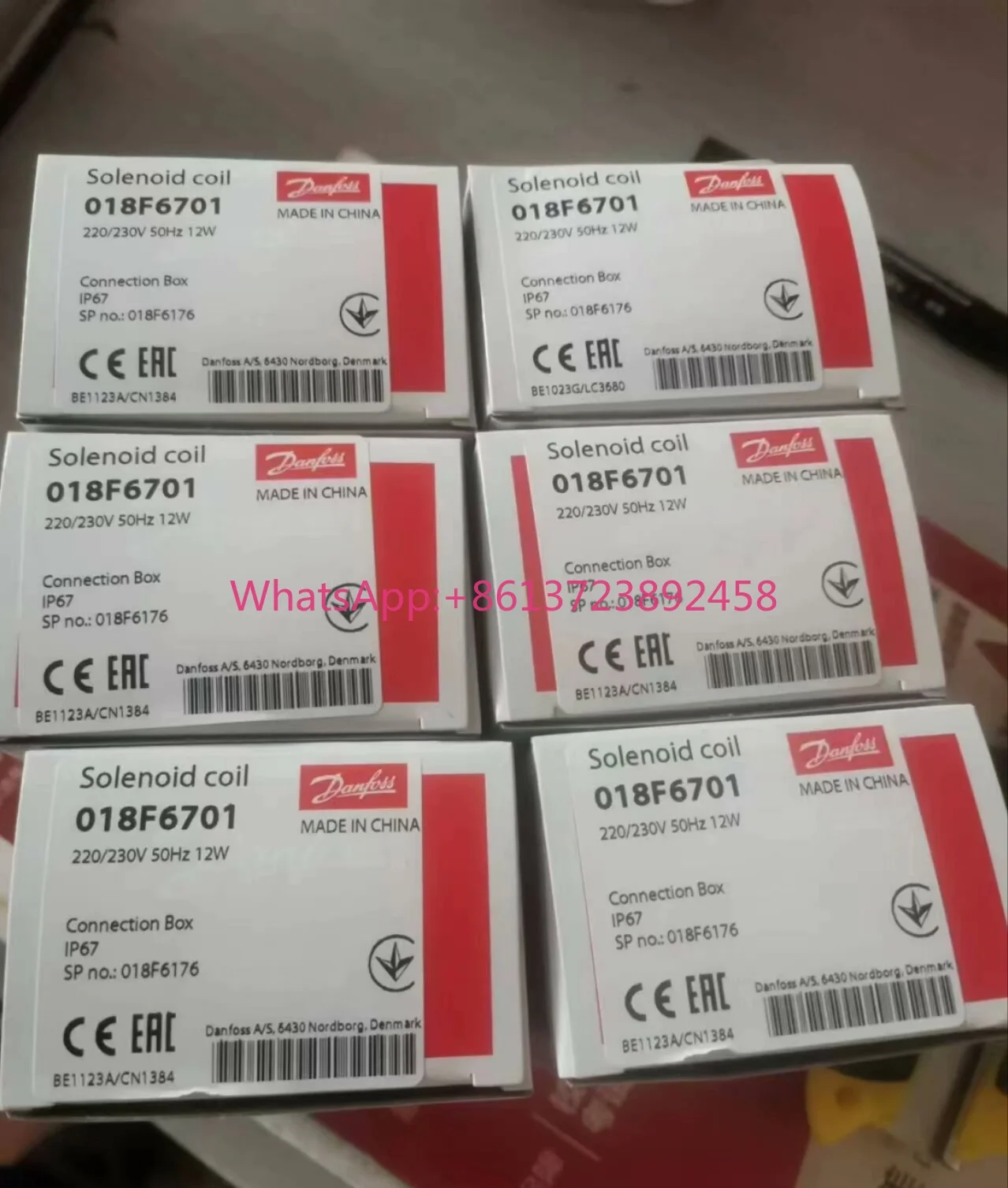 Danfoss solenoid valve coil 018F6701/018F6176 AC230V
