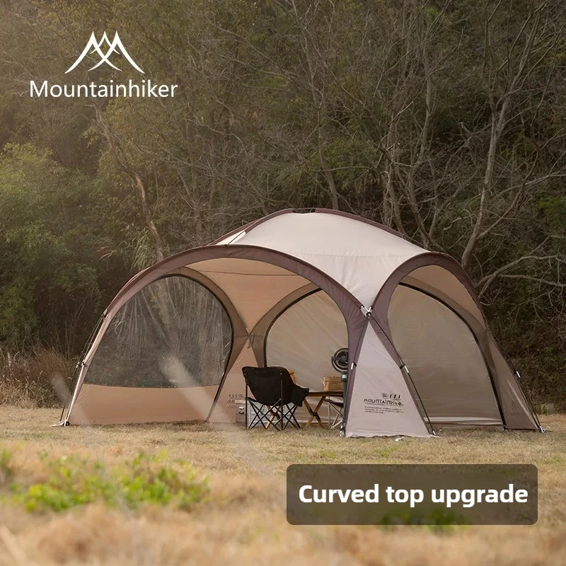 

Mountainhiker 210D Silver Coated Oxford Fabric Camping Tent Large Awning Waterproof Dome Canopy for Outdoor Hiking Pavilion
