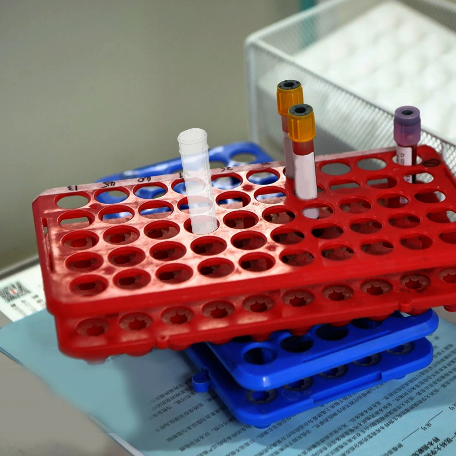 100 Pcs Blood Collection Tube Plastic Vials Mini Bottles Miniature Powder Test Tubes Halloween