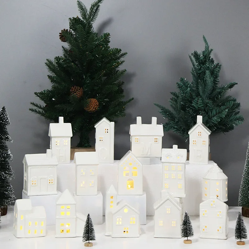 

Creative Craft Ceramic LED Small House Atmosphere Light Decoration