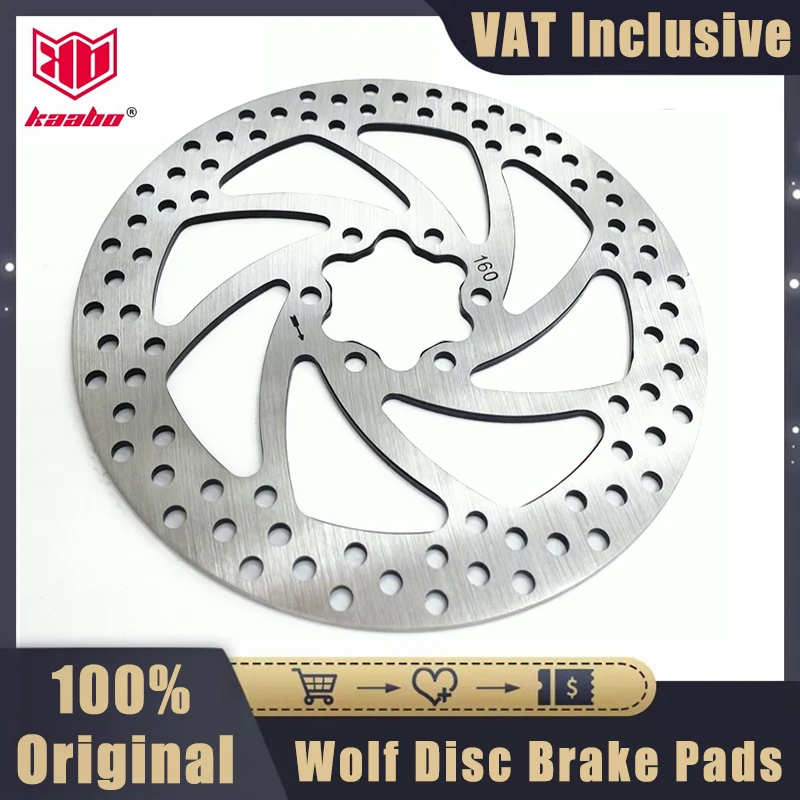 EU Stock Original 145mm 160mm Disc Brake Pads Accessories for Kaabo Wolf Warrior 11 Wolf King GT Pro Electric Scooter