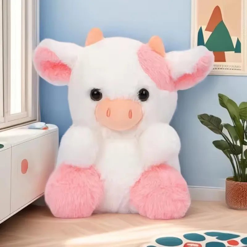 

Kawaii 6 Colors Fluffly Cow Plush Toy Pink&Purple&Black Soft Doll Stuffed Animal Cattle Kids Boy Girls Birthday Gifts Room Decor