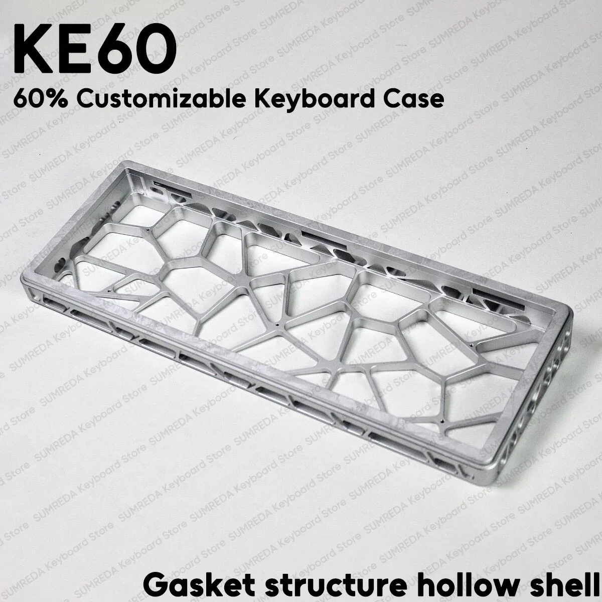 Feather KE60 Wooting 60HE Hollow Aluminum Keyboard Case Shell 60% Keys Layouts 61 Keys For GT60 Wooting 60HE V2 Nexus Keyboard