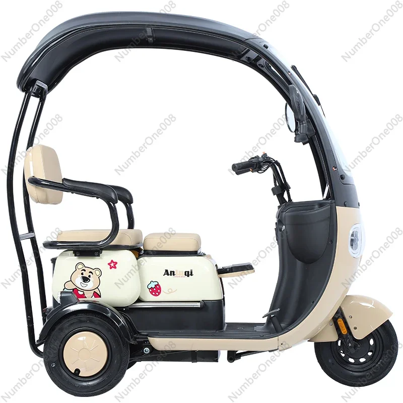 

New Shed Electric Tricycle Household Small Women's Three-wheel Electric Battery Car Elderly People Pick Up Children