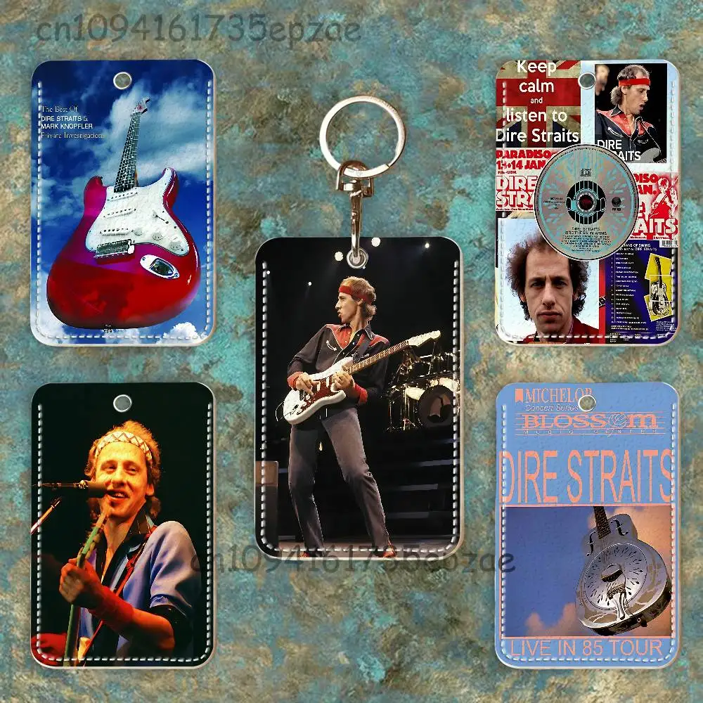 

D-Dire S-Straits Premium PU Leather Card Holder Card Case with Metal Carabiner,Customizable Design for Daily Use