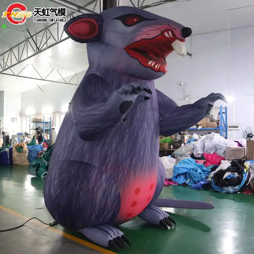 20ft hoge gigantische dieren cartoon opblaasbare rat baas cartoon opblazen opblaasbare muis replica voor reclame decoratie
