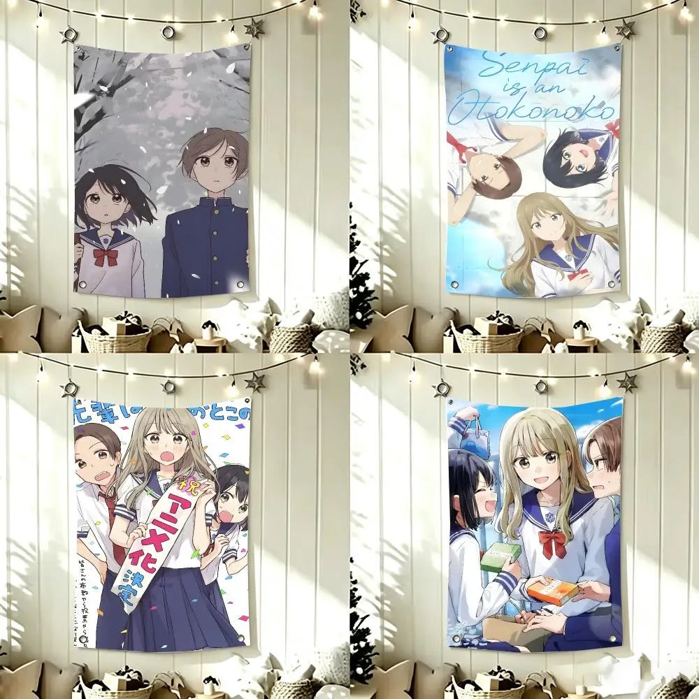 Anime S-Senpai wa Otokonoko Flags Home Decor Wall Hanging Vertical Flags Indoor Outdoor