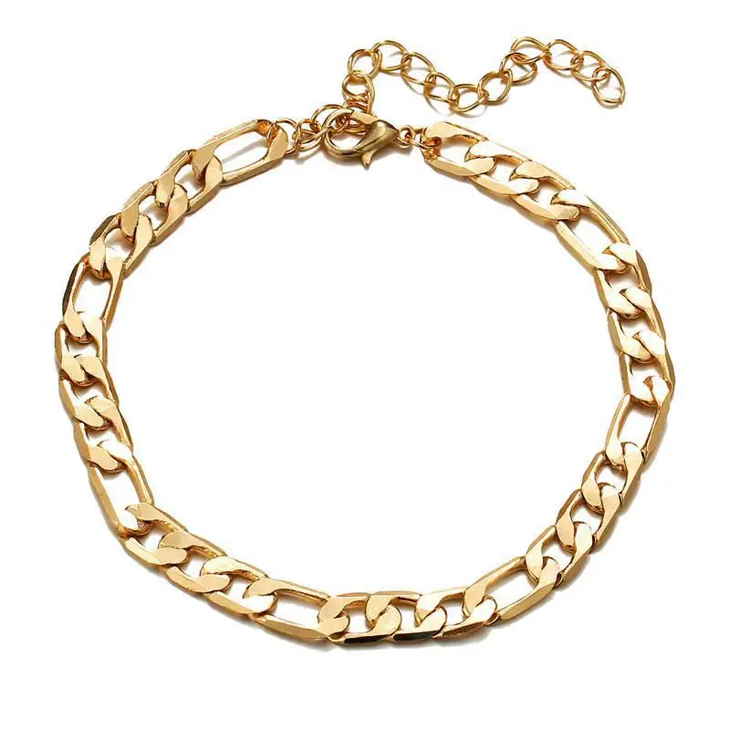 Men Fashion Figaro Chain Bracelet for Men Cuban Chain Gold Color Bracelets Hip-hop Punk Party Jewelry Gift pulsera hombre