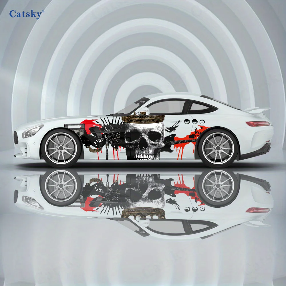 

2pcs.Retro Punk Rock Skeleton Band Car Decoration Decal.Cool Vinyl Decal Car.car vinyl wraps