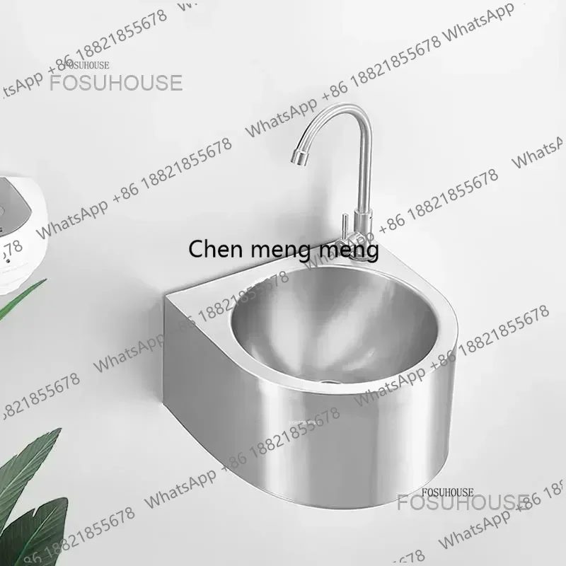 

Европейские настенные умывальники из нержавеющей стали для ванной комнаты, аксессуары для дома, современные маленькие настенные раковины L