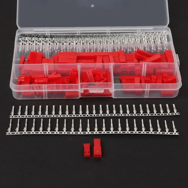 

E06B 420PCS JST Connector Plug 2Pin Female, Male and Crimps RC Battery Connector