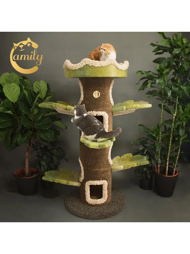 Large Cat Climbing Frame Toy, Sunflower Cat Tree, Villa Castle, Scratch-resistant Cat Tree, Hole House, New