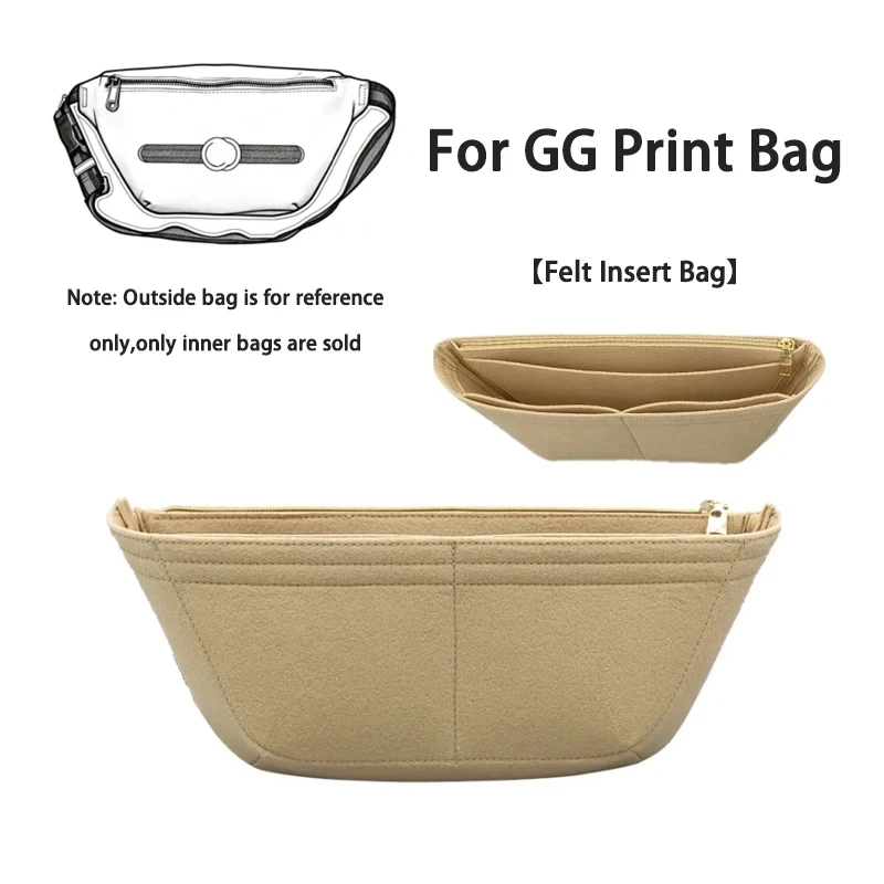 Bag Insert Organizer For GG Print Bag Felt Ultra Lightweight Bag Support Handbag Insert Bag Accessories