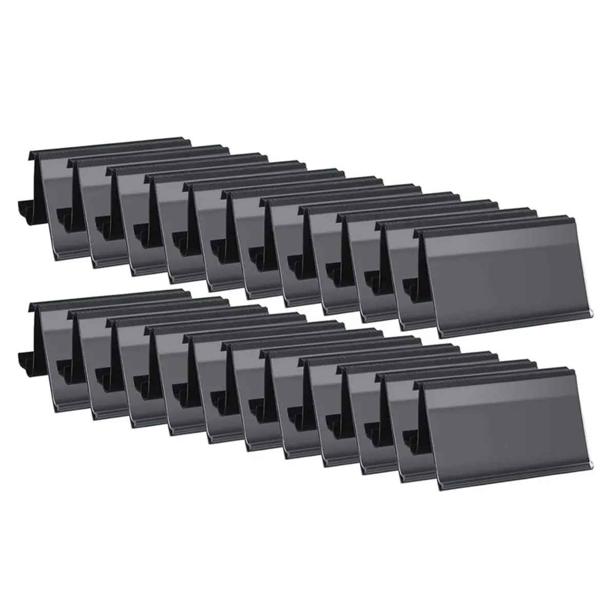 2026 Trend 100 Pcs Wire Shelf Label Holders for Metro 1-1/4in Shelves, Wire Rack Label Holder 3 L X 1.25 H Price Tag Shelf Clip