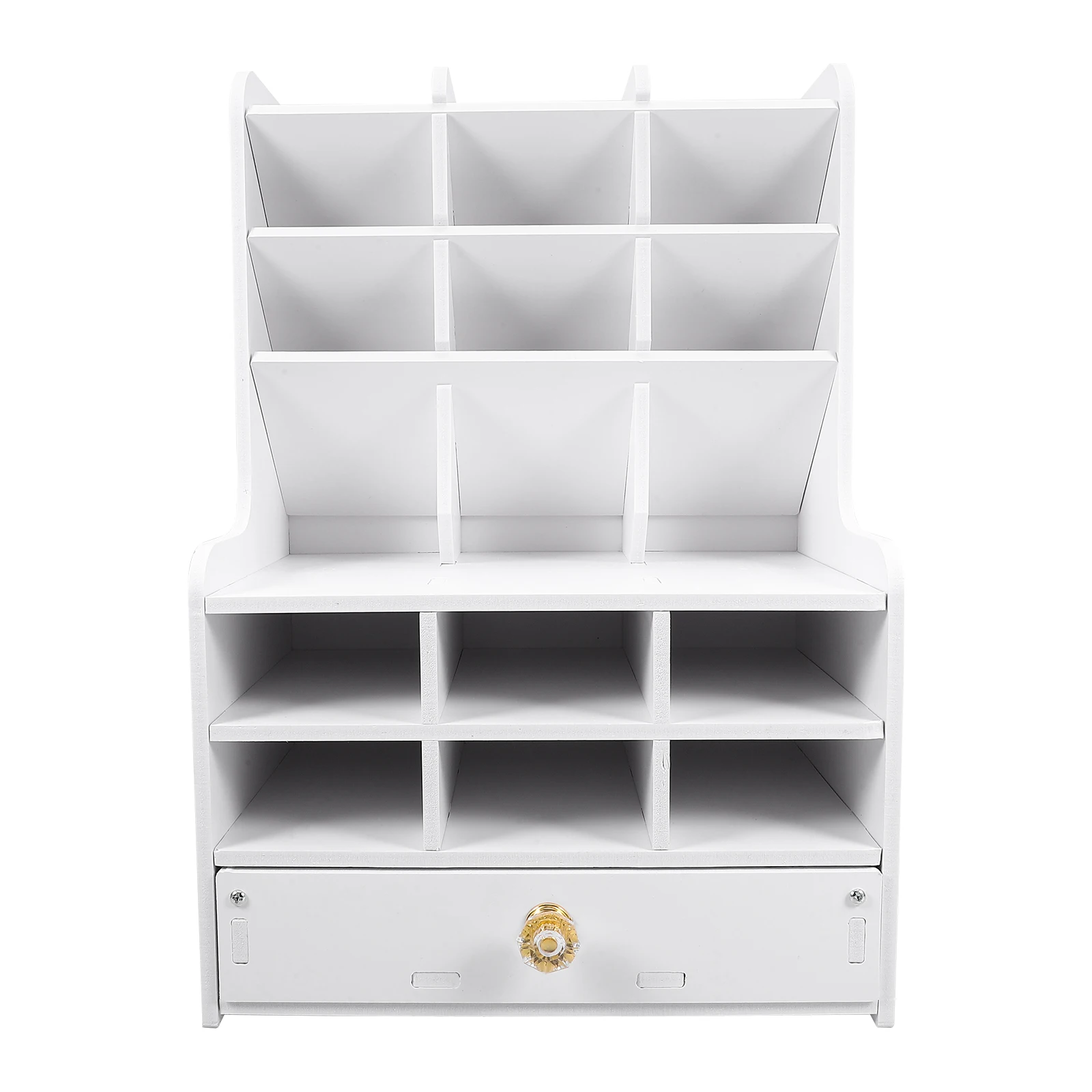 

Multifunctional Pvc Desk Organizer Box With Drawers Pen Holder Storage Rack For Office Stationery Supplies