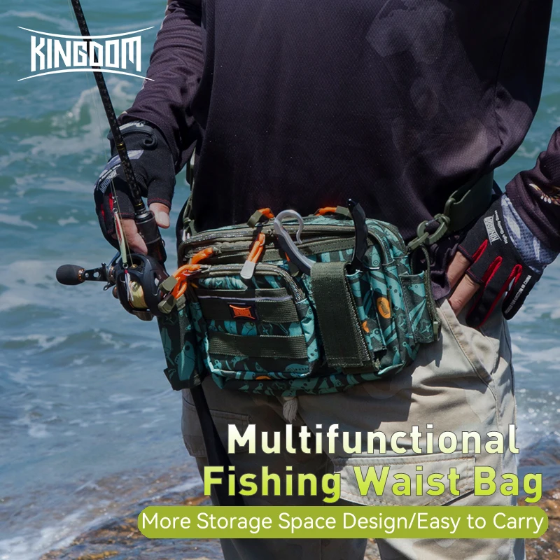 

KingdomFishing Tackle Bags 31*18*16cm 660g Multifunctional Waist Bag Fish Lures Gear Utility Storage Outdoor Fishing Bag