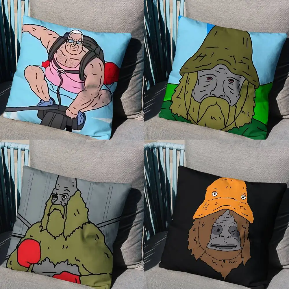 

Sassy abstract Big Lez Show Pillow Case Square Double-Sided Printing Short Plush Sofa Cushion Cover Bedroom Bedside Pillow