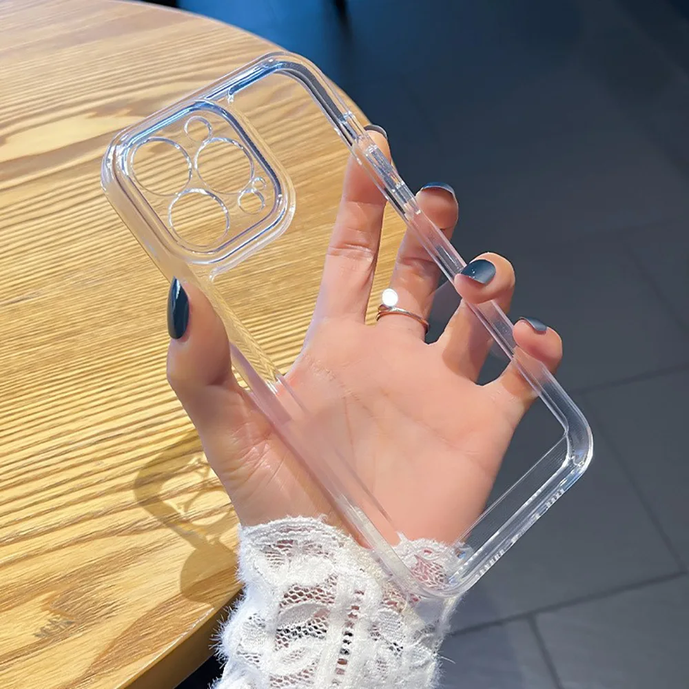 Transparent Phone Cases for iPhone 16 15 Pro Max 14 13 12 11 XS X XR SE 8 7 Plus Protective Clear Phone covers image 3