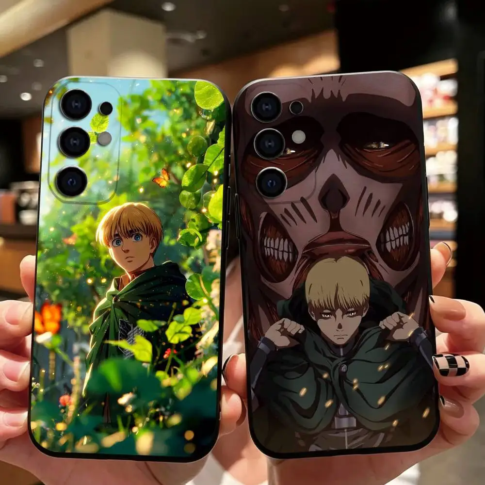 Attack on Titan Armin Arlert Phone Case For Samsung S26,S25,S24,S23,S22,S21,S30,Ultra,Plus,Fe,Soft Silicone Black Cover Gift