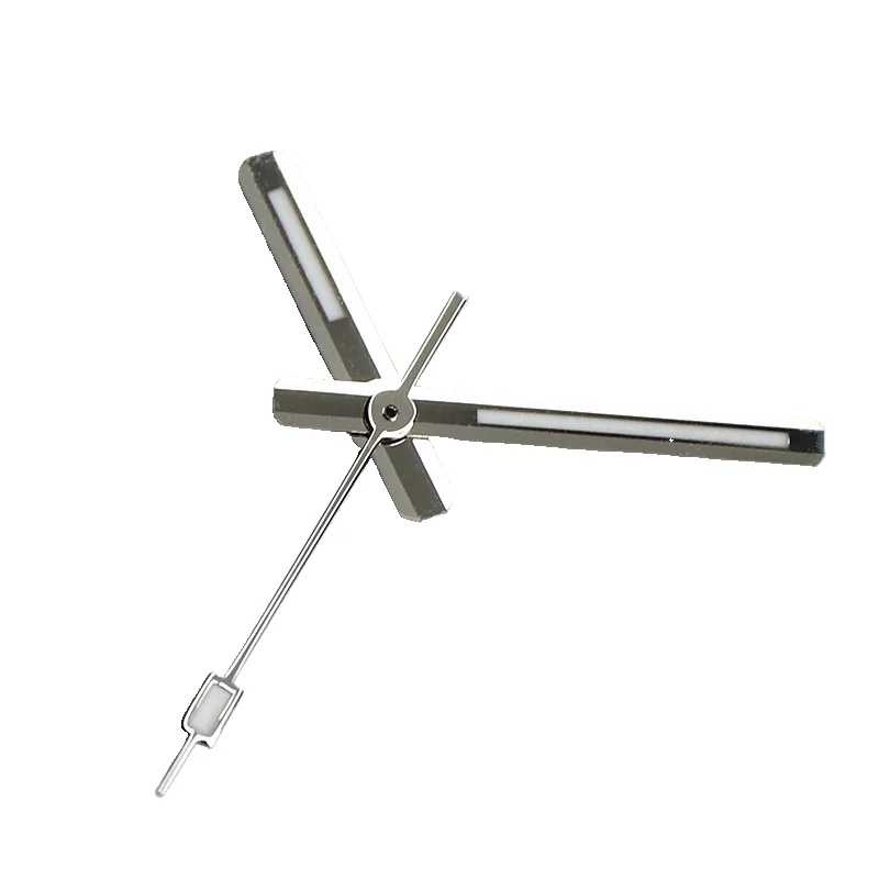 ساعة يد فضية جديدة مناسبة لحركة NH34 NH35 وNH36 ساعات مضيئة باللونين الأخضر والأزرق إكسسوارات ساعات ذاتية الصنع