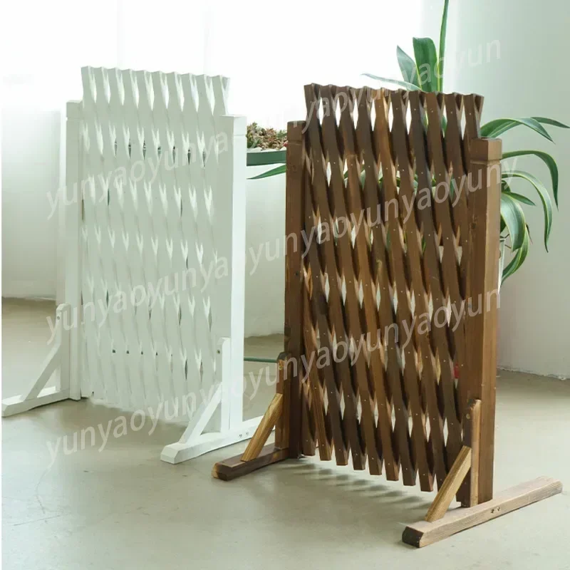 Adjustable Solid Wood Fence Guard Anti Rot Grid Plant Stand Flexible Indoor Pet Barrier Multifunctional Garden Layout Partition