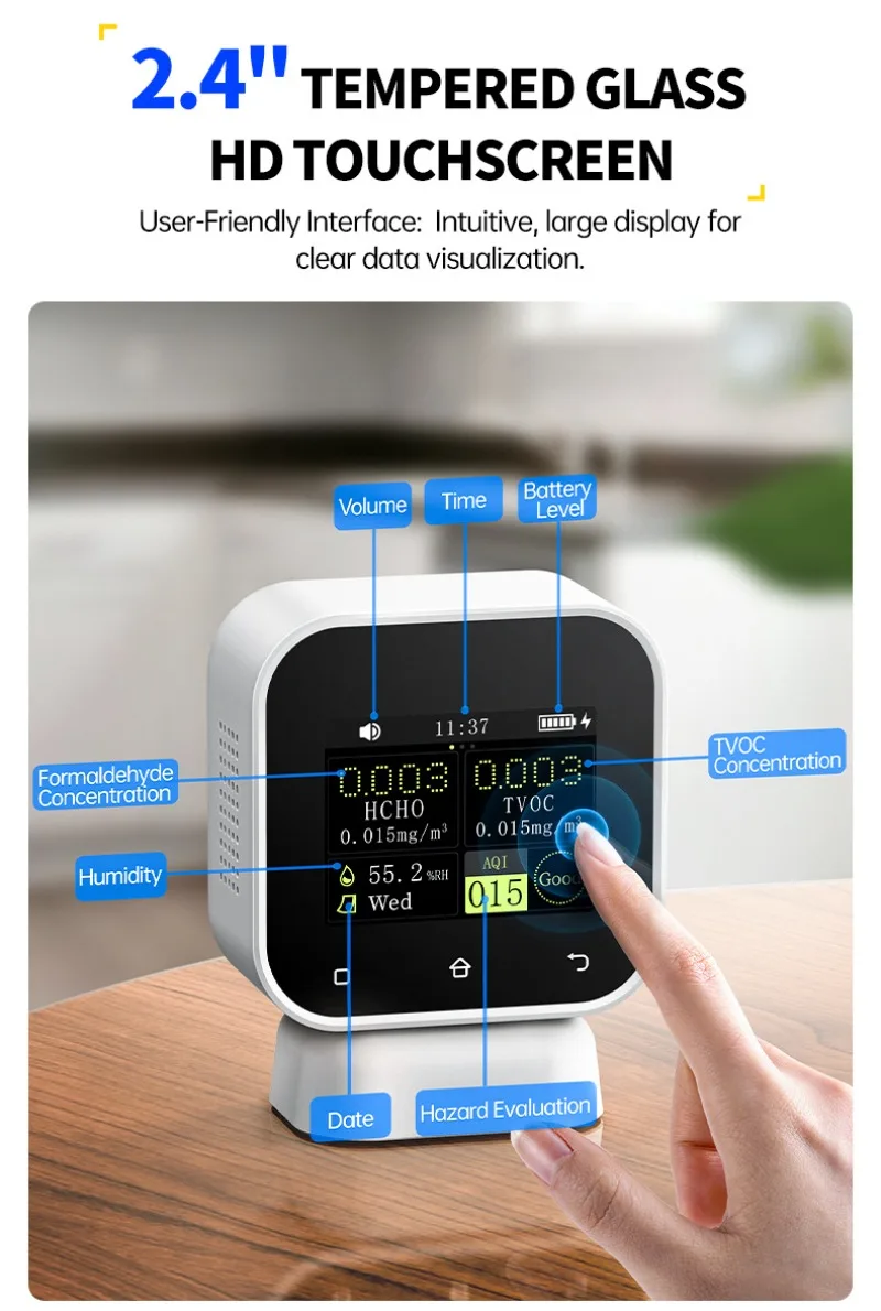 Mucen Store Formaldehyde Detector - Professional Self-Detection High-Precision Indoor Air Quality