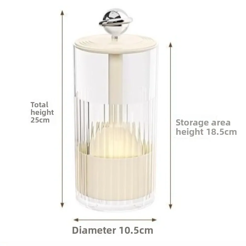 Automatic Lifting Makeup Brush Holder Dustproof Plastic Lipsticks Storage Rack Multi-functional with Lid Cosmetic Storage Box