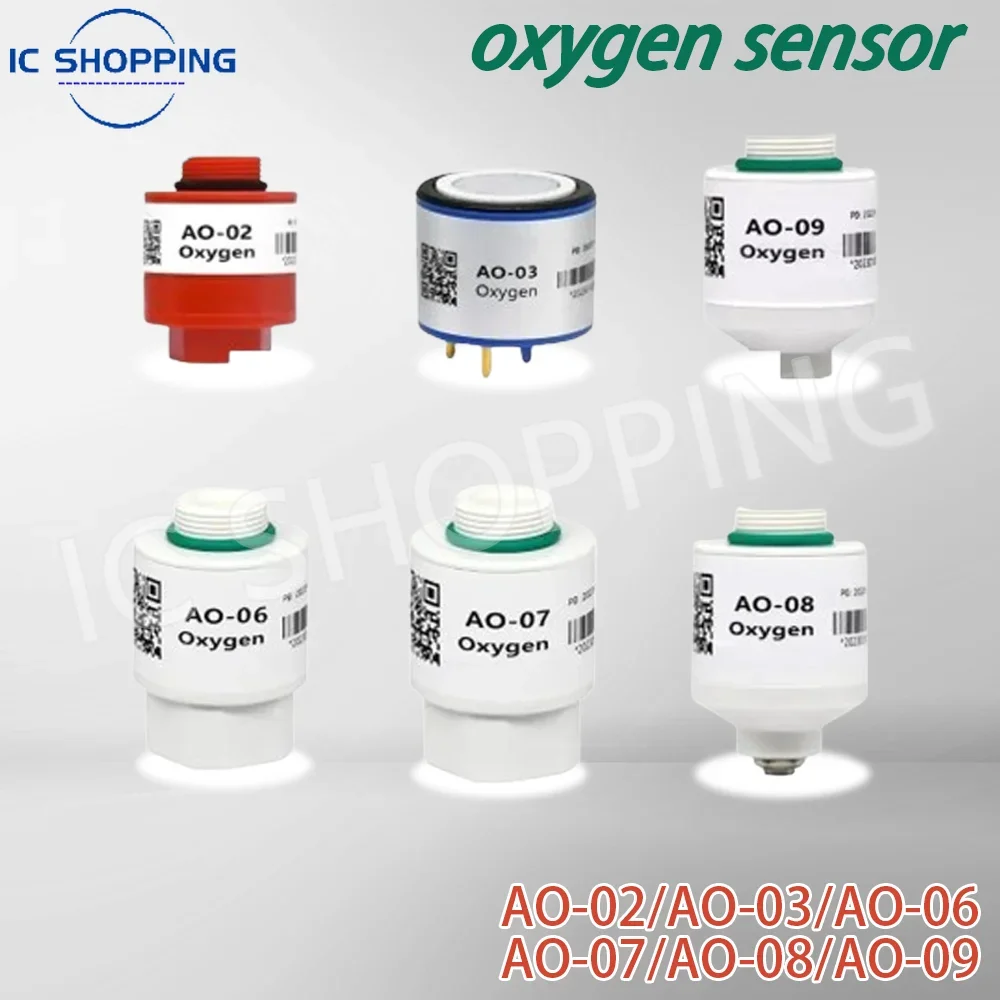 1PCS AO Series Oxygen Sensor Module AO-02 to AO-09 Automotive Exhaust Gas Oxygen Concentration Detection Probe