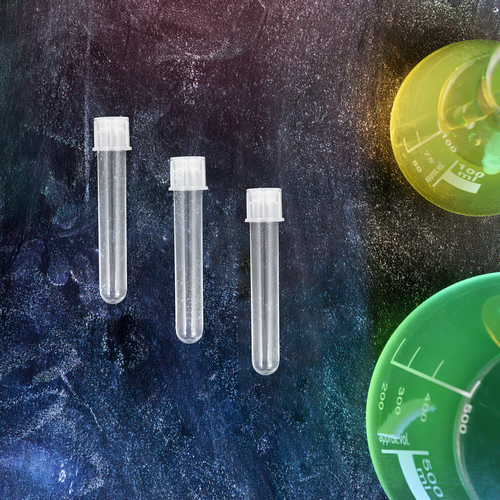 

24 Pcs Shake Tube Plastic Tubes with Cap Lab Clear Test Science Vials Disposable Laboratory