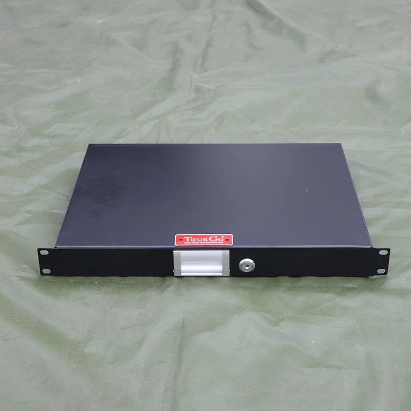 Sliding Rack Drawer Case 1U with 2 Slam Locks for Audio Racks